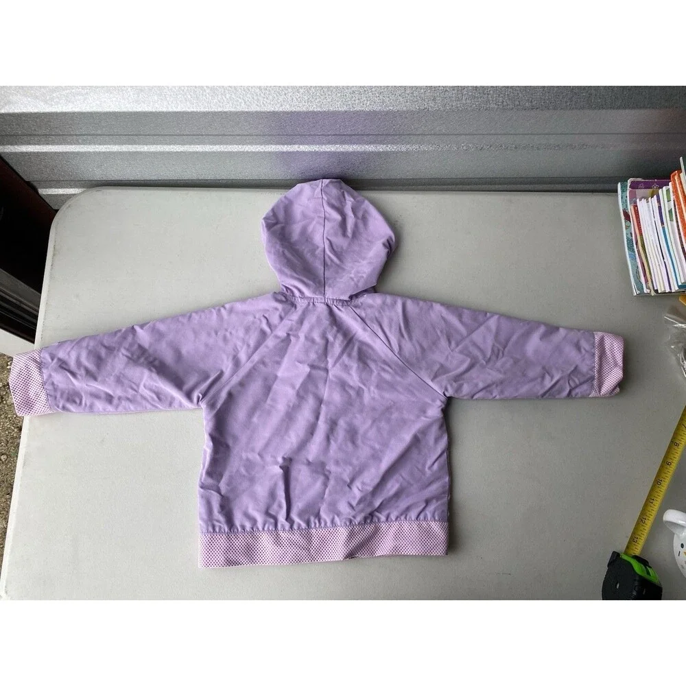 Vintage 2005 Care Bears Zipper Hoodie Jacket Size 24M Purple Mesh Lined Y2K